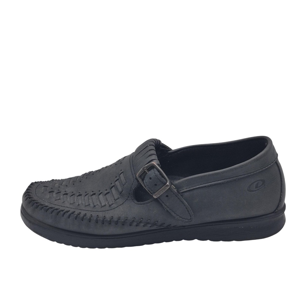 Dexter Walkmocs Shoes Mens Size 7 Gray Leather Buckle Moccasins Casual‎ Made USA